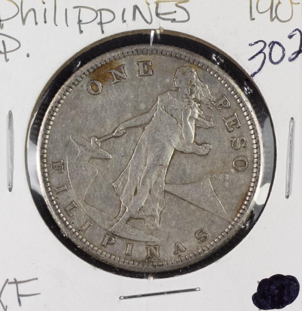 1909 S - PHILIPPINES - ONE PESO - USA ADMINISTRATION