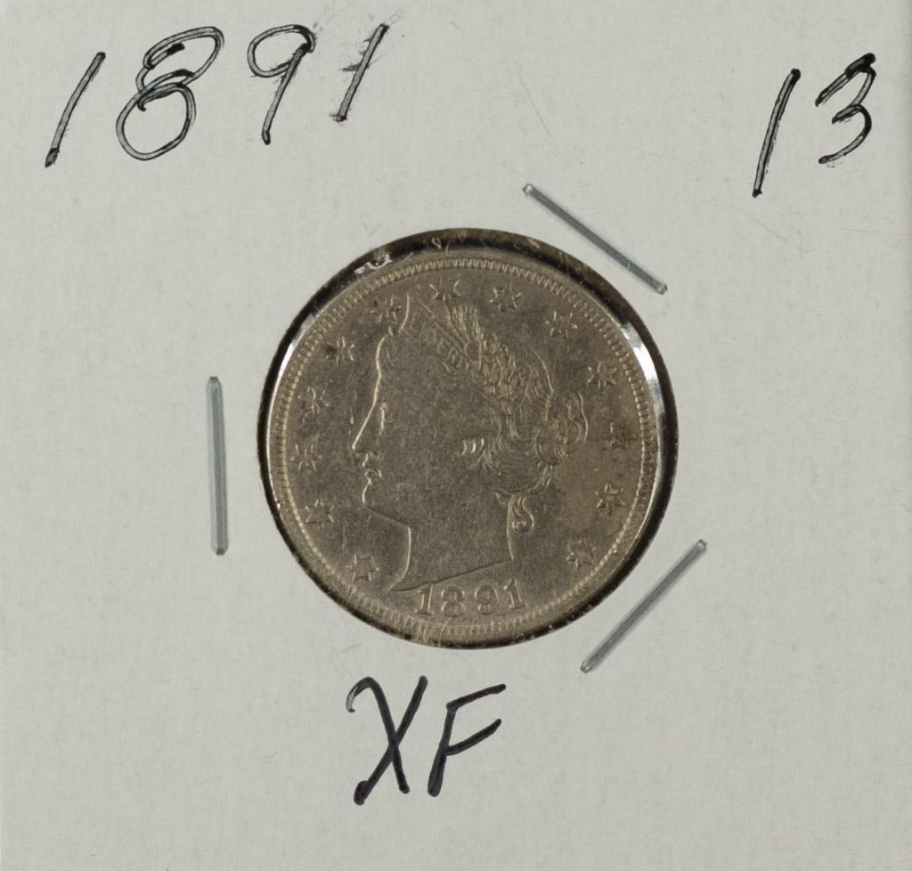 1891 - Liberty Head "V" Nickel - XF