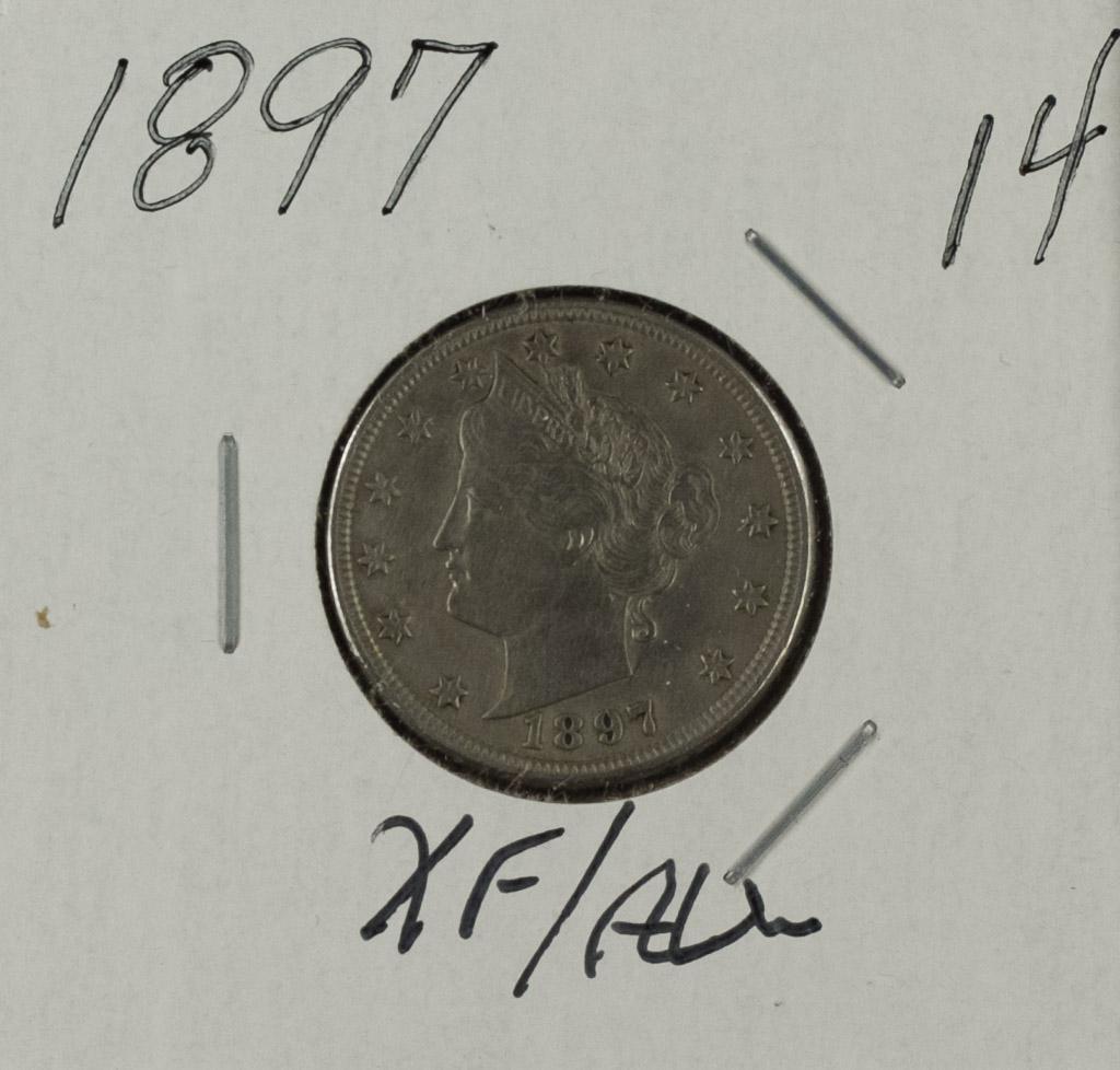 1897 - Liberty Head "V" Nickel - XF/AU