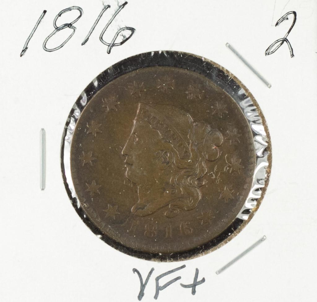 1816 - Liberty Head Large Cent - VF+