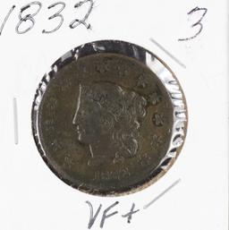 1832 - MATRON HEAD LARGE CENT - VF+