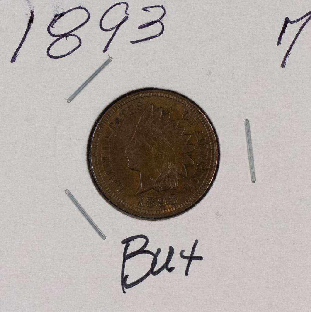 1893 - INDIAN HEAD CENT - BU