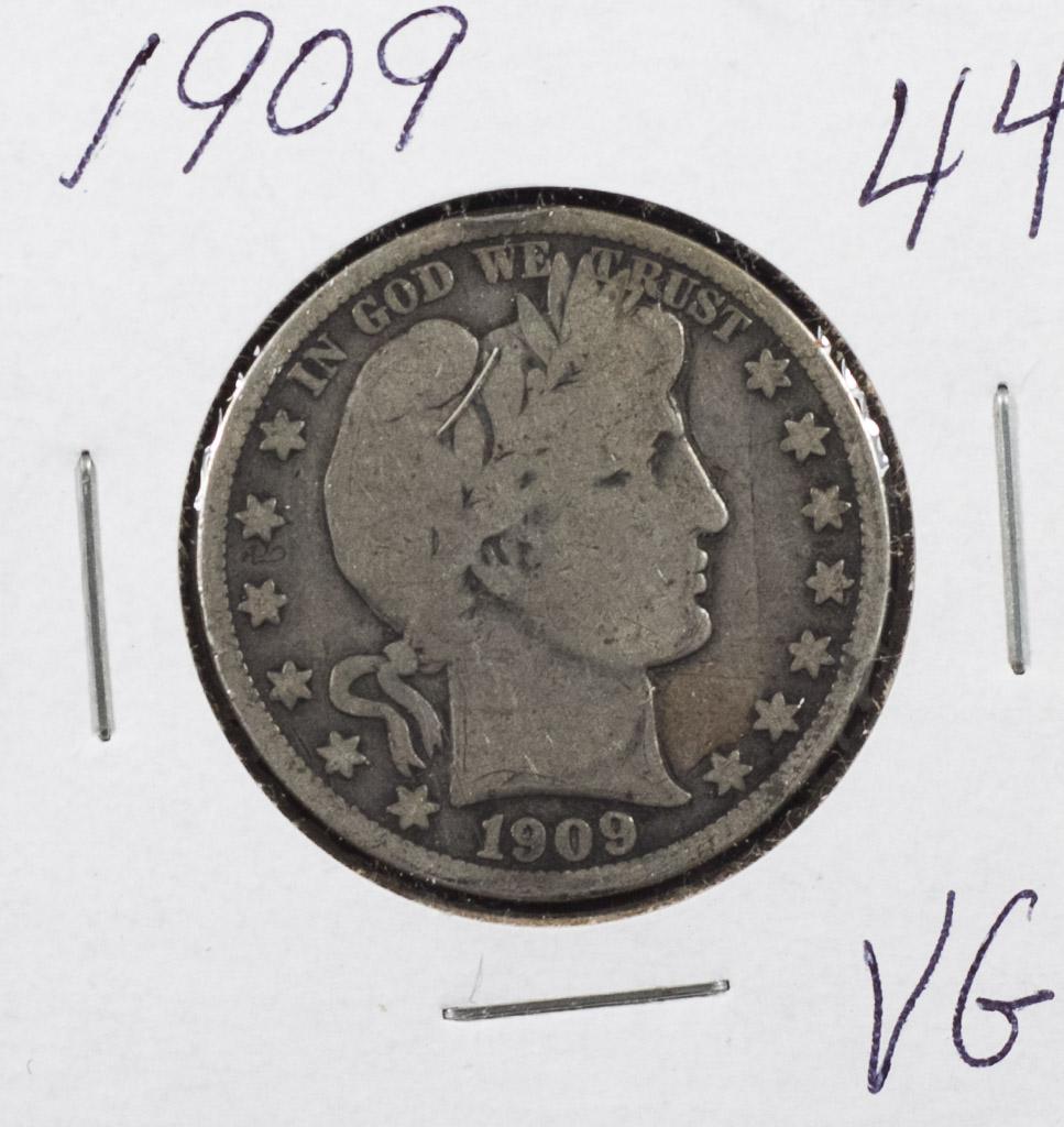 1909 - BARBER HALF DOLLAR - VG