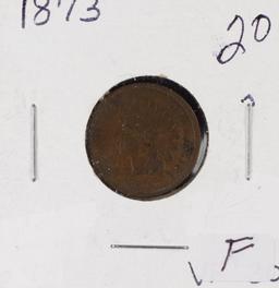 1873 INDIAN HEAD CENT - F