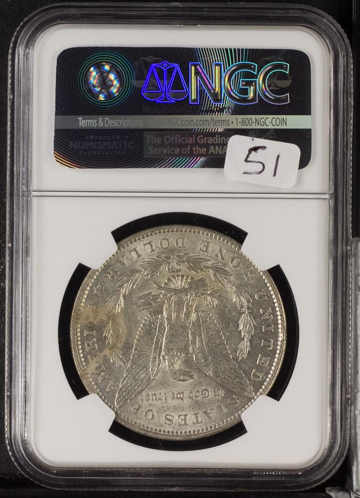 1901 - NGC AU DETAILS REVERSE STAIN - MORGAN DOLLAR