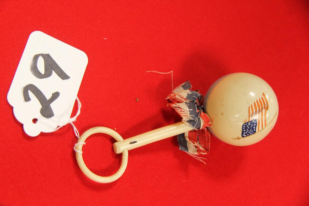 Celluloid Patriotic Rattle