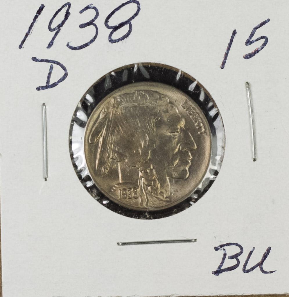 1938-D BUFFALO NICKEL - BU