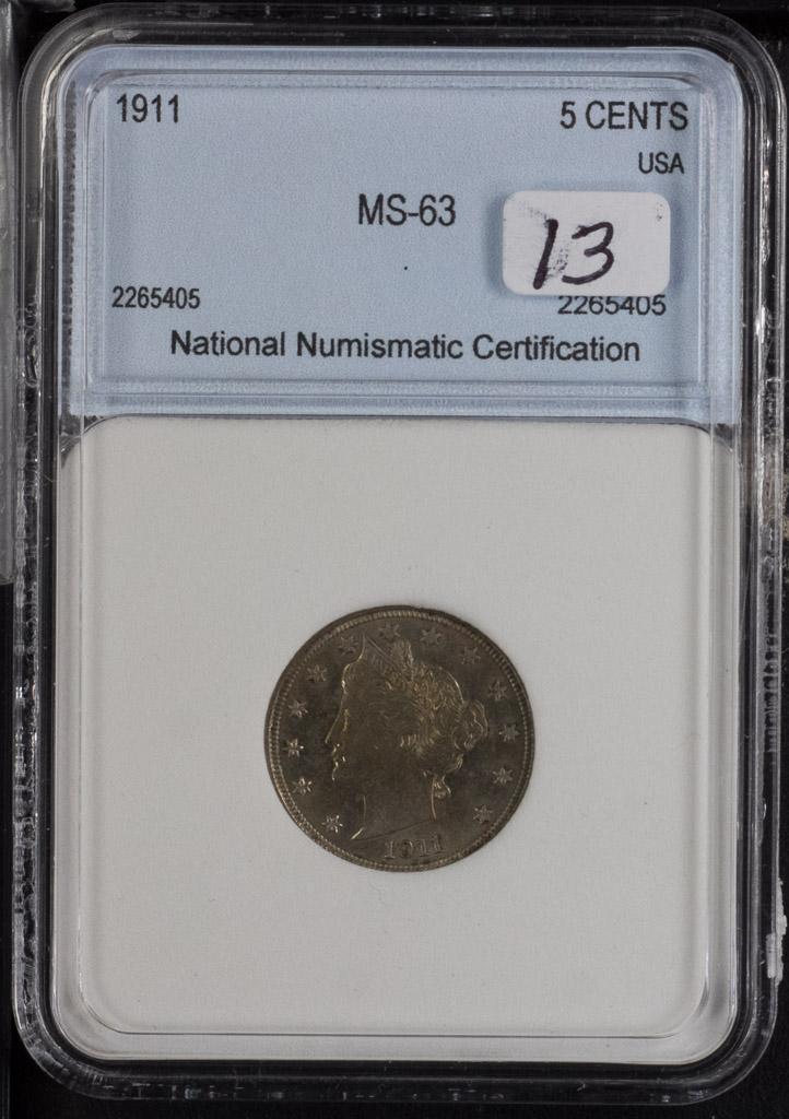 1911 - LIBERTY "V" NICKEL - BU