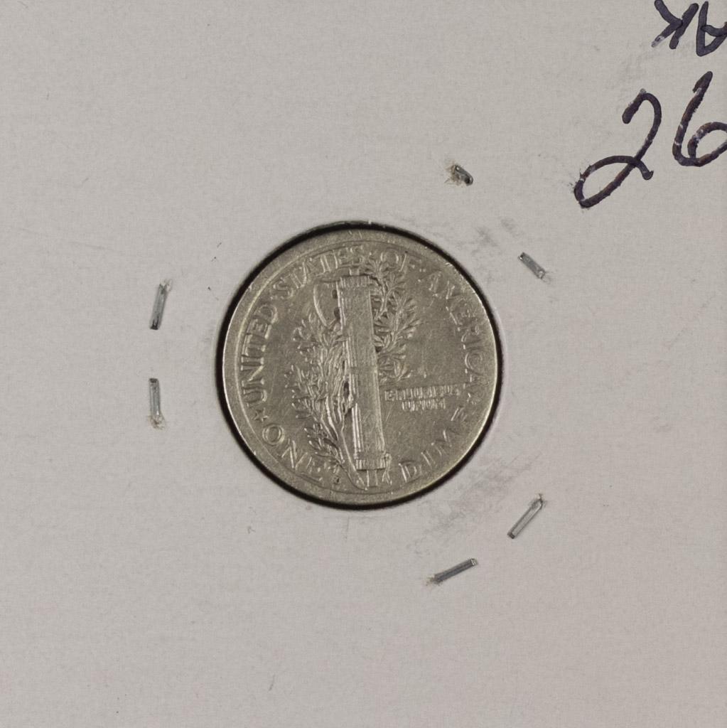 1924-D MERCURY DIME - VF+