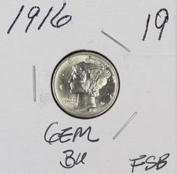 1916 - MERCURY DIME - GEM BU