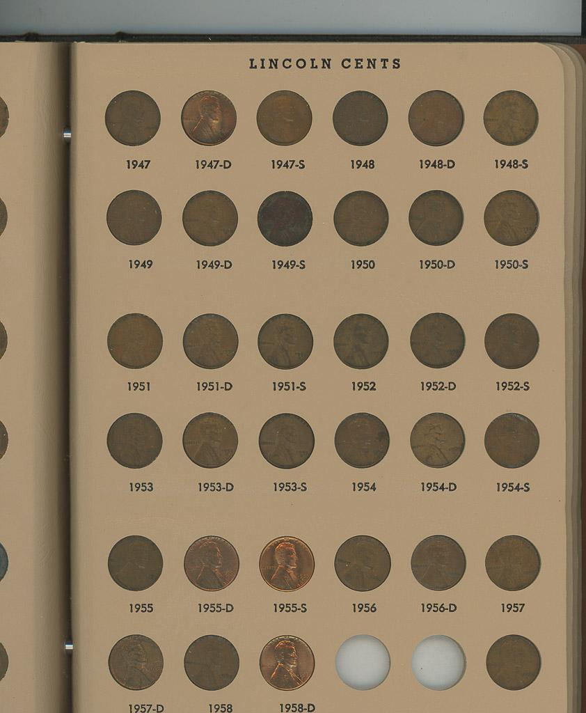 PARTIAL SET LINCOLN SETS 1909-1973 - (163 COINS)