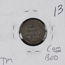 1856 - LARGE DATE - LIBERTY SEATED DIME - F