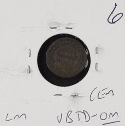 1838 - STARS/NO DRAPERY LIBERTY SEATED HALF DIME - XF