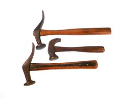 Lot of 3 European-Style Cobbler's Hammers