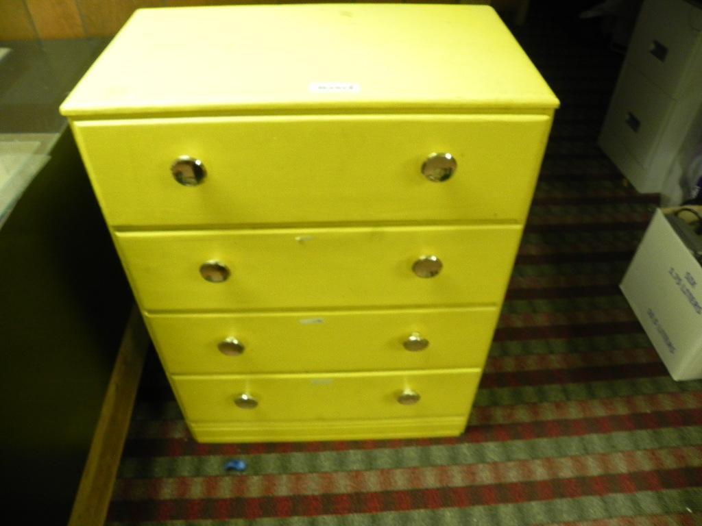 Yellow 4 drawer dresser