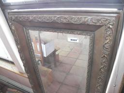 Antique wood framed mirror