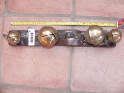 Early leather and brass sleigh bells