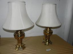 2 Heavy brass lamps