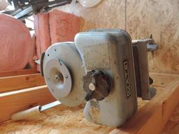Evinrude mate vintage gas powered boat motor with propeller in great condition for it's age.