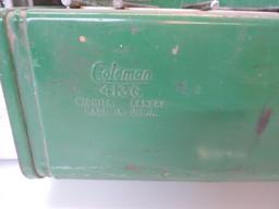 Coleman complete camp ove with box and Coleman 2 burner 413G camp stove.