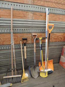 Huge assortment of garden and household tools.