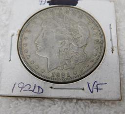 1921 "D" Morgan dollar coin