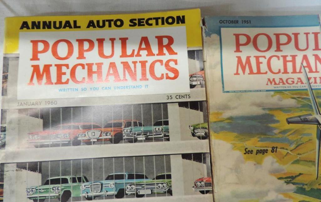 2 boxes of 1950's / 1960's Popular Mechanics magazines.