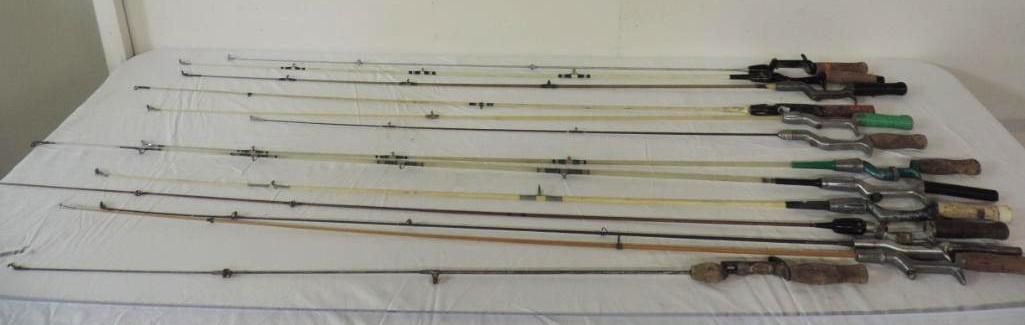 13- 4-6' one piece fishing poles.