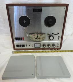 Teac model A-1200U reel to reel with 2 tapes.