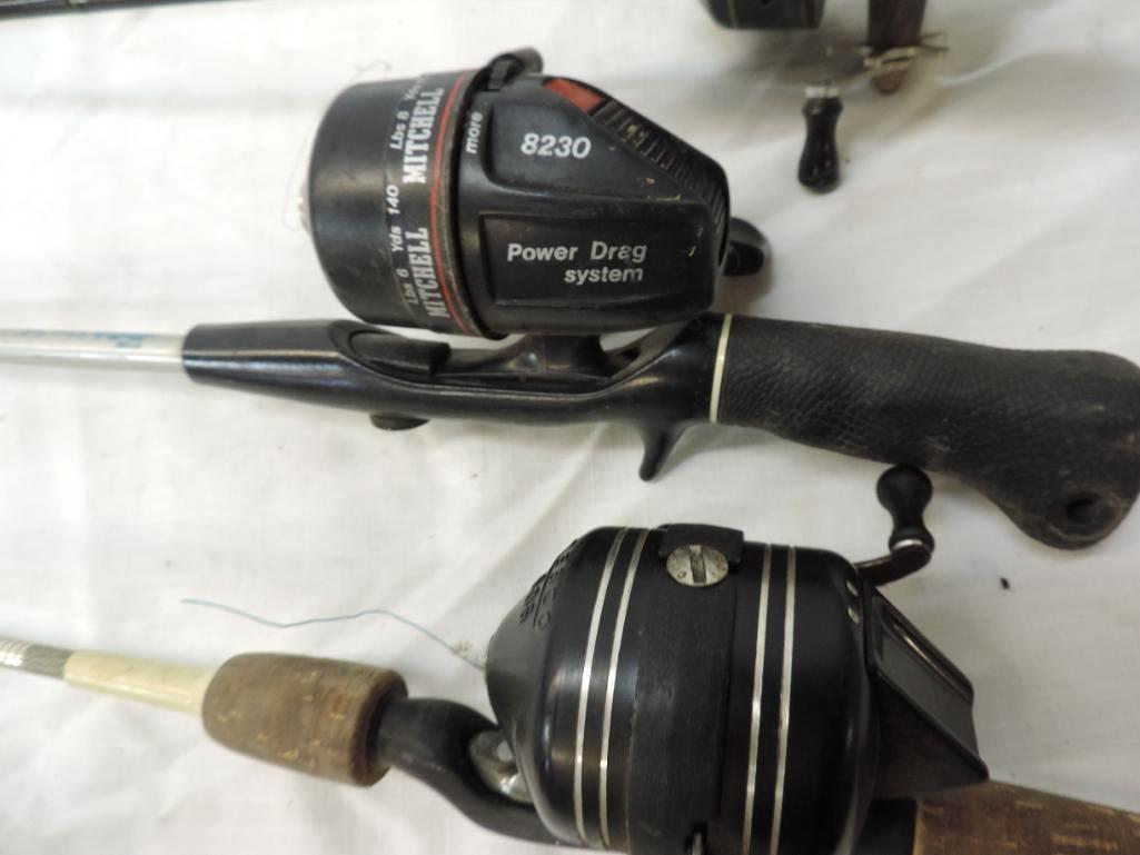 Shakespeare 7500 Wondereel with Cabela's 5.5' Fish Eagle graphite rod, Mitchel 8230 reel