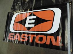 58x36" Mathews bow hunting sign and 63x34" easton sign.