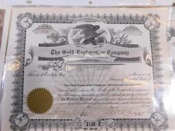 Antique stock certificates