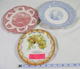 Bennett Mercantile Co Towner Colorado vintage plate and 2 transferware plates.