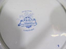 Bennett Mercantile Co Towner Colorado vintage plate and 2 transferware plates.