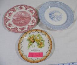 Bennett Mercantile Co Towner Colorado vintage plate and 2 transferware plates.
