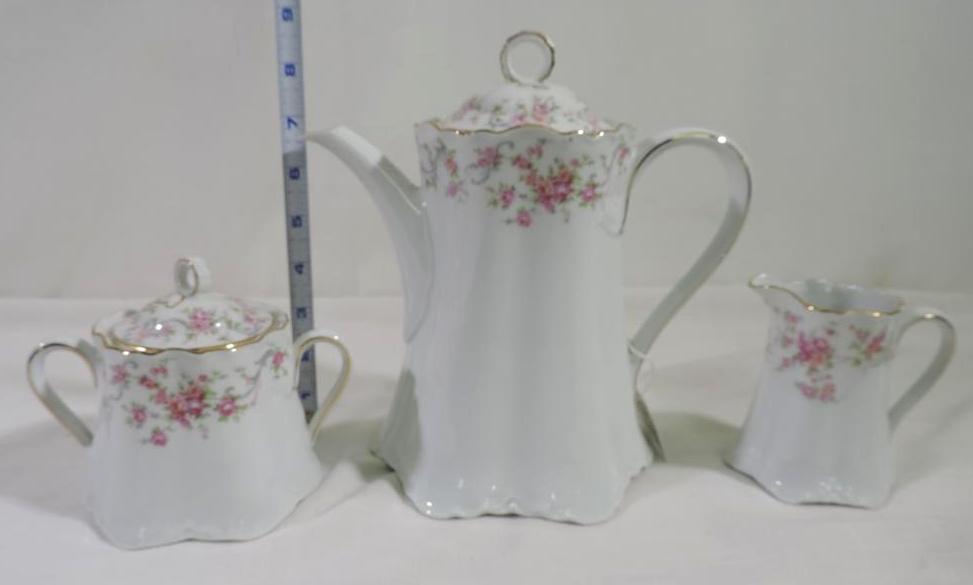 Beautiful Hutschenreuther Germany pitcher, creamer and sugar set.