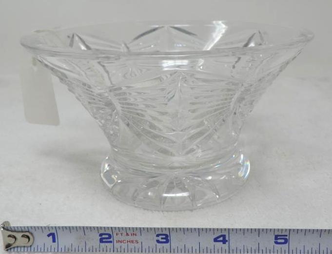 6" Waterford heavy crystal bowl.