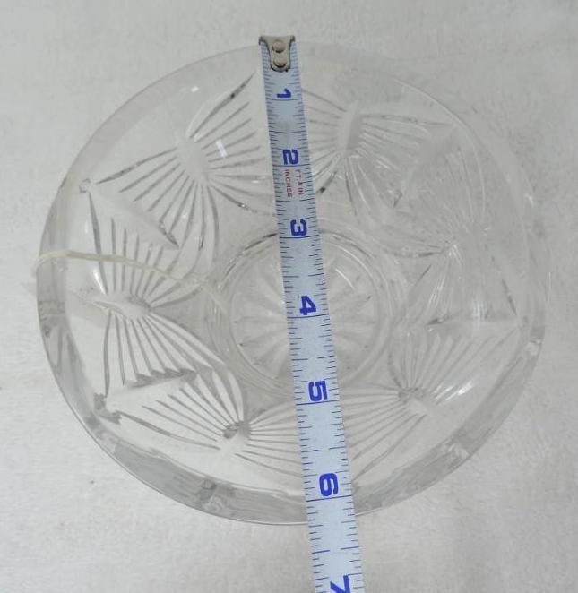 6" Waterford heavy crystal bowl.