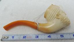 Meirschaum pipe with bakelite handle.