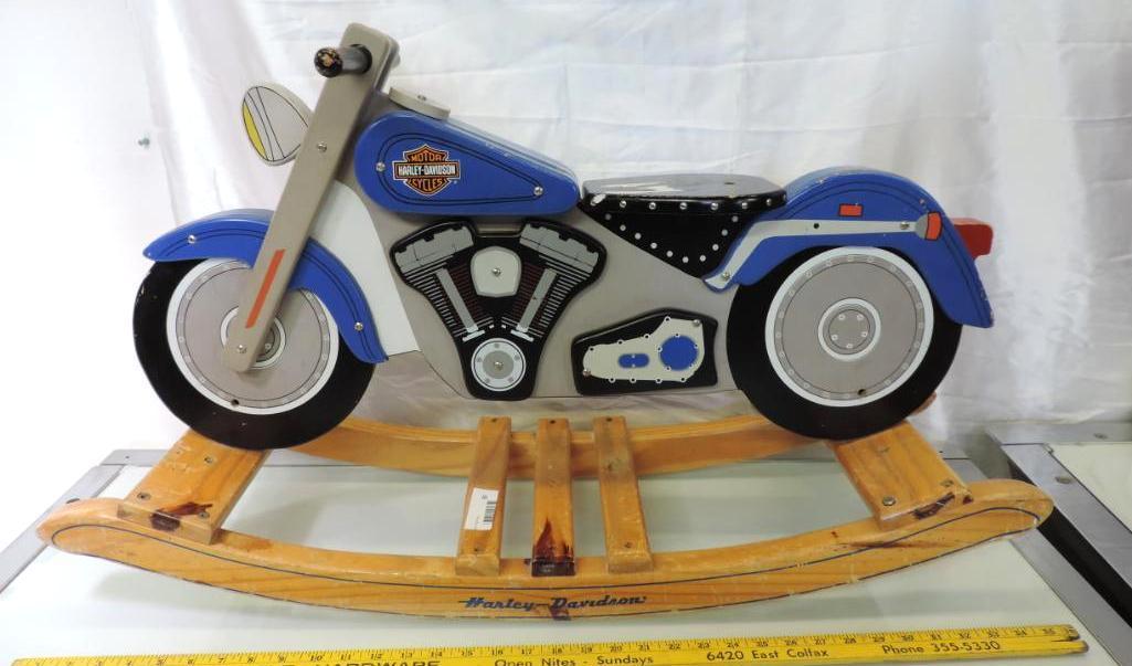 36x20 12" Harley Davidson Fatboy childs' rocking bike.