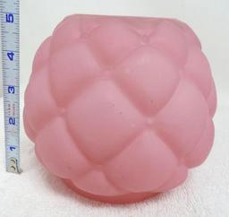 Case glass oil lamp and 6" pink lamp shade.