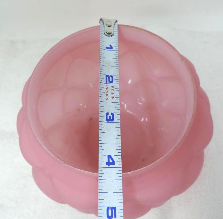 Case glass oil lamp and 6" pink lamp shade.