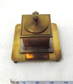 Brass Bradley & Hubbard inkwell.