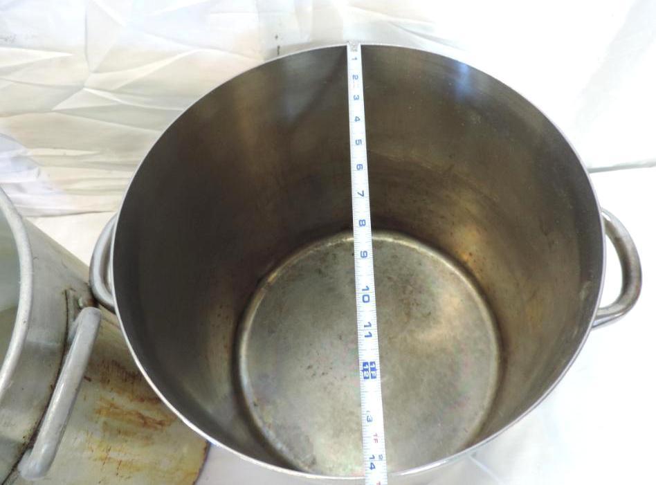 14x14" Centurion model 18/10 steel commercial pot and more.