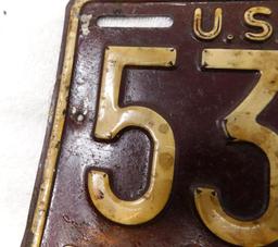 US Military License plates