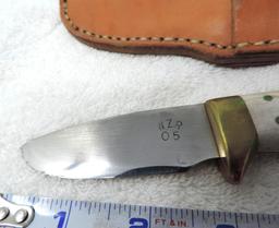 Hand made bone handled knife marked WZR 05.