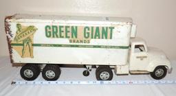 Tonka Green Giant pressed steel truck and trailer.