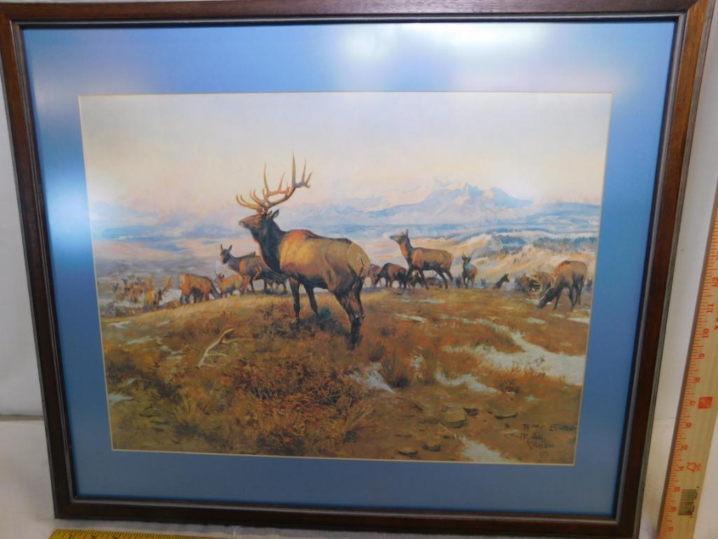 Charles M Russell Elk wildlife print