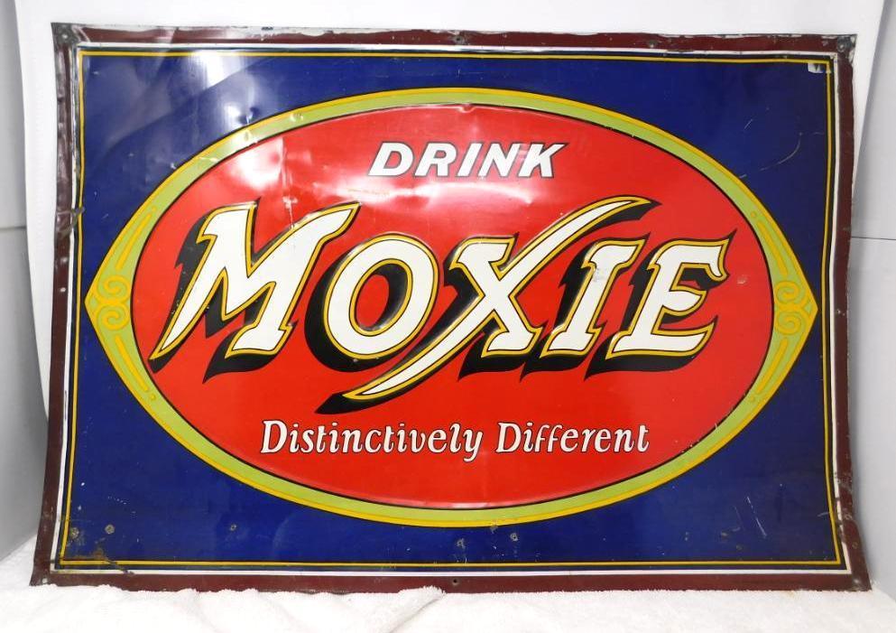 Original Drink Moxie Soft drink advertising tin sign