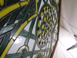 Stained glass decorative artwork panel